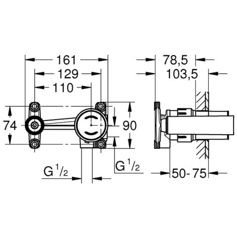 Grohe Eurocube Joy Set Mitigeur Monocommande 2 Trous Lavabo Taille L