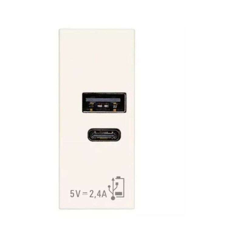 Vimar Line A C Usb Power Supply 5v 2 4a White 30292 Acb