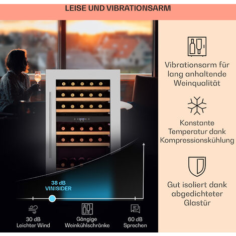 Klarstein Vinsider D Einbau Weink Hlschrank Liter Weinflaschen