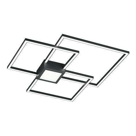 Plafoniera Led Interno Parete Soffitto Quadrati Dimmer Antracite