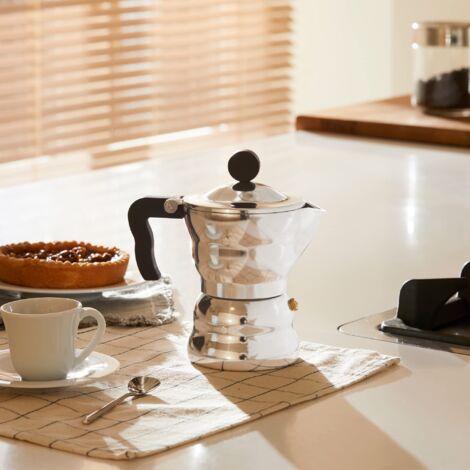 Alessi AAM33 3 Moka Caffettiera Espresso In Fusione Di Alluminio