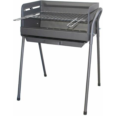 IMEX EL ZORRO 71762 Barbecue Con Griglia Zincati Nero 49 X 48 X 73 Cm