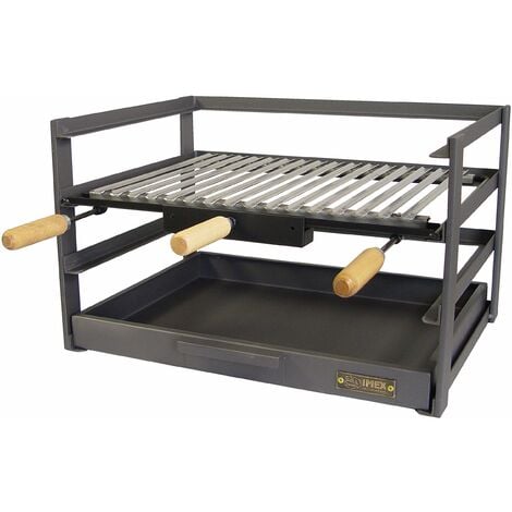 IMEX EL ZORRO 71477 0 Cassetto Barbecue Con Griglia Nero 46 X 41 X 35 Cm