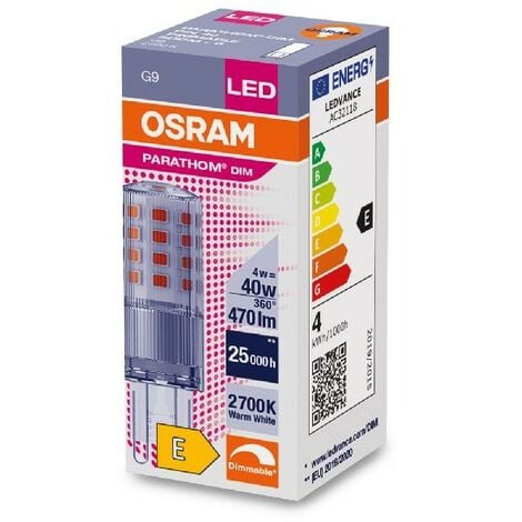 Ampoule à LED OSRAM Parathom LED PIN G9 4W 2700K 470LM Dimmable 622265