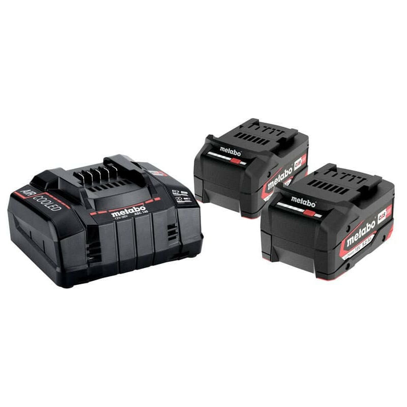 Pack énergie 18V Li Power 2x5 2 Ah avec chargeur ASC 145 METABO