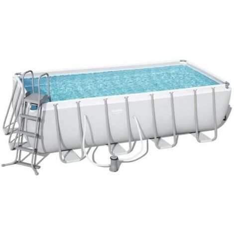 BESTWAY PISCINA FUORI TERRA POWER STEEL RETTANGOLARE 488 X 244 X 122 CM