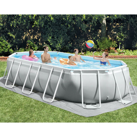 Intex Frame Swimming Pool Set Prism Oval 610 X 305 X 122 Cm