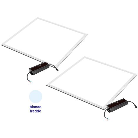 PANNELLO LED QUADRATO LUMINOSO 60X60CM PLAFONIERA INCASSO LUCE FREDDA