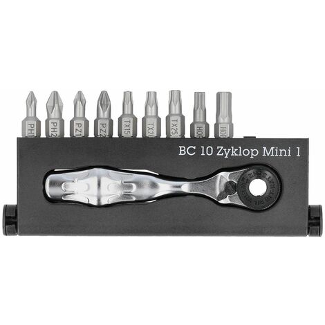 Wera 1 4 10 Piece Zyklop Mini Ratchet Bit Check With Bits 05073645001