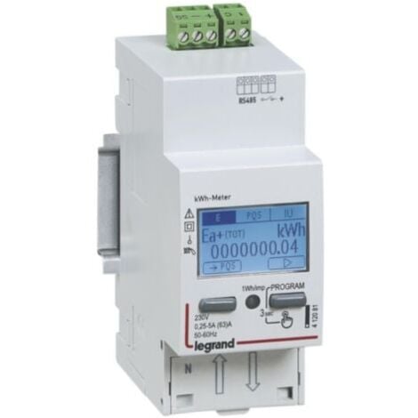 Compteur modulaire monophasé EMDX³ non MID raccordement direct 63A 2