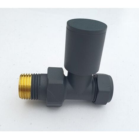 Anthracite Straight Chrome Towel Rail Valves Mm Radiator Valves