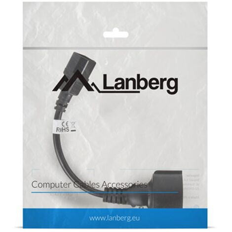 Lanberg Cable Adaptador De Lanberg Ca C E Cc Bk Schuko Cee