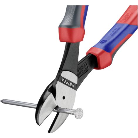 Pince coupante diagonale à forte démultiplication avec facette Knipex