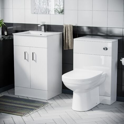 Nanuya Mm Vanity Basin Wc Unit Elso Back To Wall White