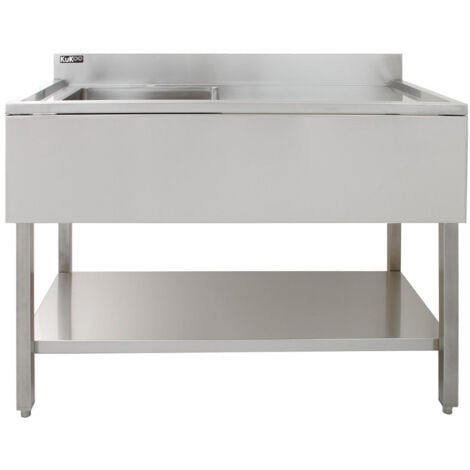 Fregadero De Cocina 1 Seno Acero Inox 90x120x60cm Escurridor Derecha