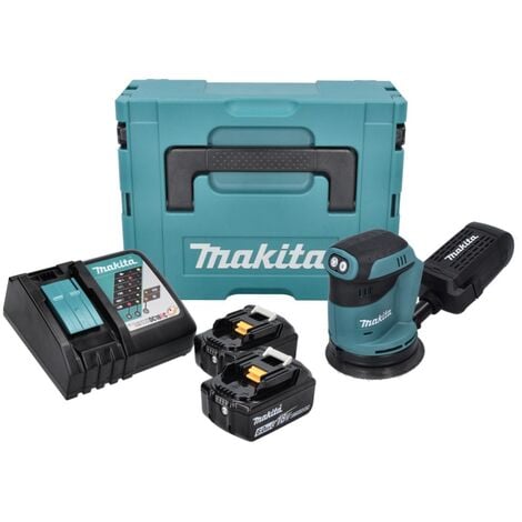 Lijadora Orbital Sin Cable Makita DBO 180 RGJ 18 V 125 Mm 2x