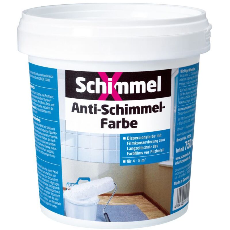 Schimmel X Anti Schimmel Farbe 750 ml weiß Anti Schimmel Nikotinsperre