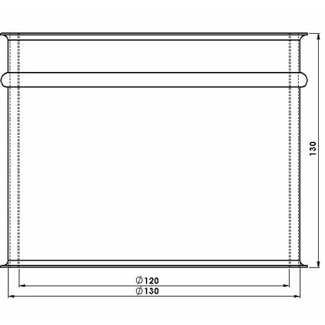 FireFix Wandfutter Ø 120 mm doppelt Doppelwandfutter Ofen Kamin Kaminrohr