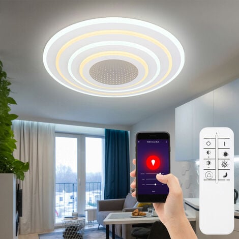 Plafonnier Smart Home LED CCT Salon Plafonnier Intelligent App Chambre