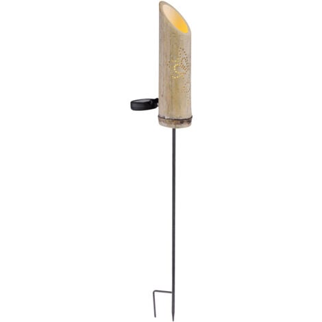 Lampe à brancher bambou lumière solaire piquet lampe en bambou