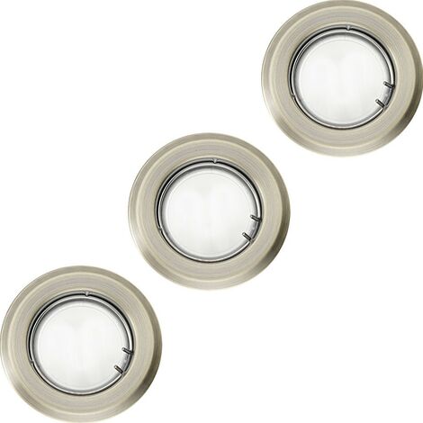 Lot De 3 Spots Encastrables Au Sol Au Plafond En Acier Bruni Luminaire