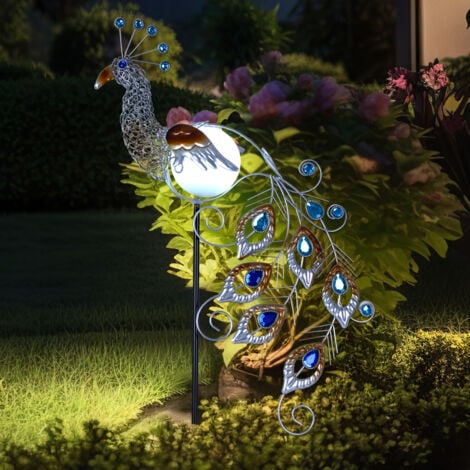 Lot De Lampadaires Solaires De Jardin Led En M Tal Couleur Cuivre