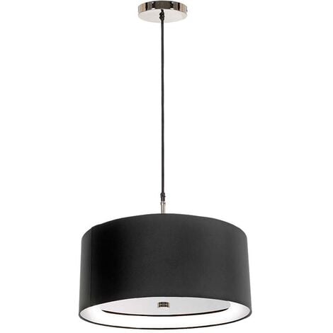 Lampe suspension plafonnier noir D 46 cm 3 flammes lampe salle à manger