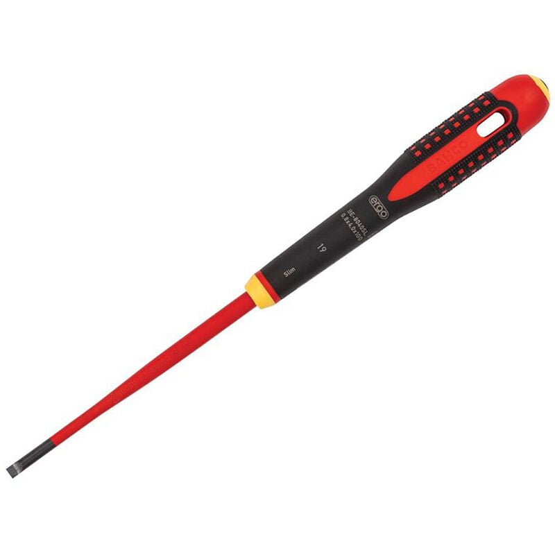 Bahco BE 8040SL ERGO Slim VDE Insulated Slotted Screwdriver 4 0 X 100mm