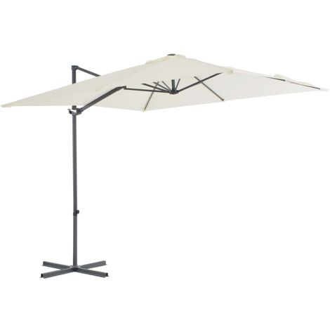 Parasol De Jardin En Porte Faux Avec M T En Acier Sable