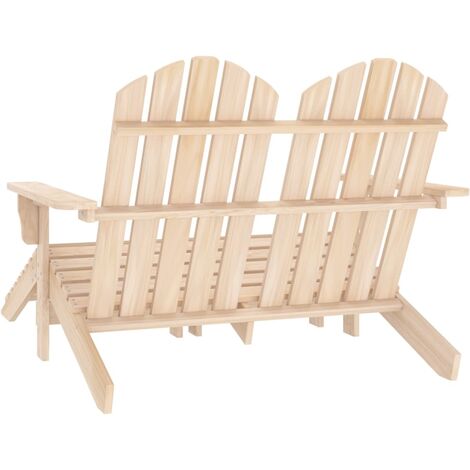 Chaise De Jardin Adirondack 2 Places Et Repose Pied Sapin