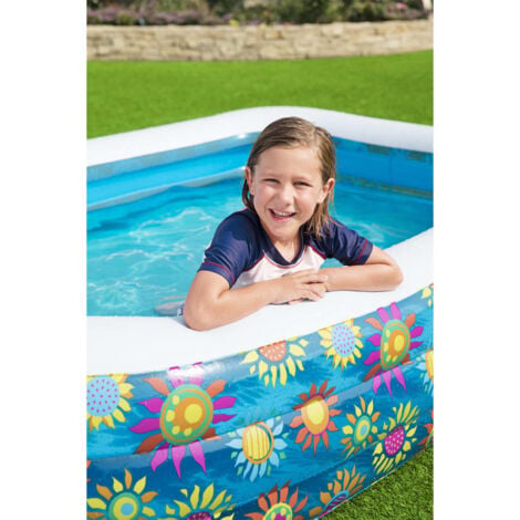 Bestway Piscine Gonflable Pour Enfants Bleu 229x152x56 Cm