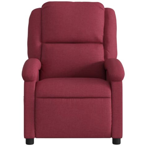 Fauteuil De Massage Inclinable Rouge Bordeaux Tissu