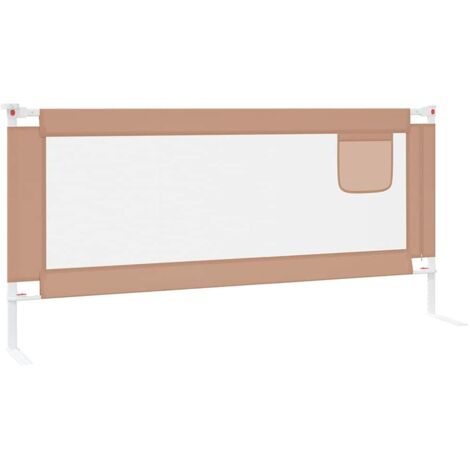 Barrière de sécurité de lit d enfant Taupe 200x25 cm Tissu