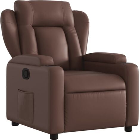 Fauteuil Inclinable Marron Similicuir