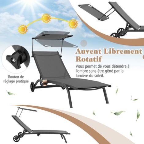 Bain De Soleil Inclinable Dossier Niveaux Charge Kg Chaise