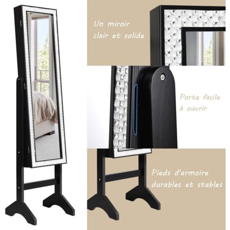 Armoire Bijoux Sur Pied En Rangement Pour Cosm Tiques Avec