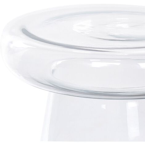 Mesa Auxiliar De Cristal Transparente Caldera