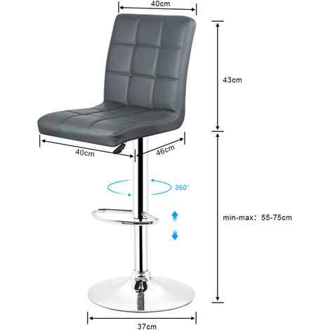 Hofuton Tabourets de Bar Lot de 6 Chaises Hautes Sièges pour Cuisine