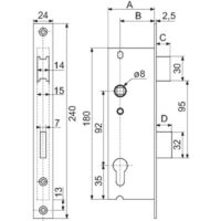 Serrure Larder Axe Mm P Ne Dormant Basculant Et Tour