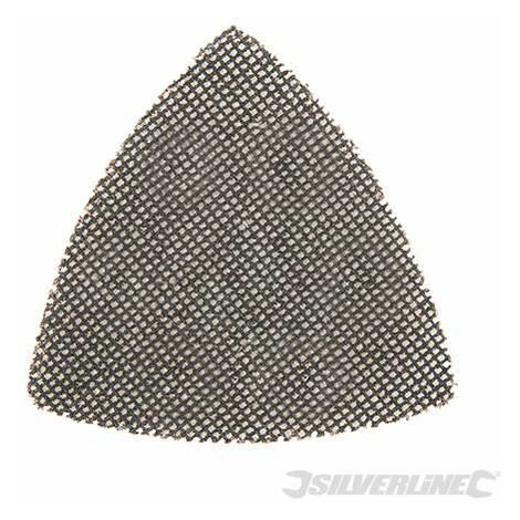 Silverline Hook Loop Mesh Triangle Sheets 95mm 10pk 180 Grit 916528