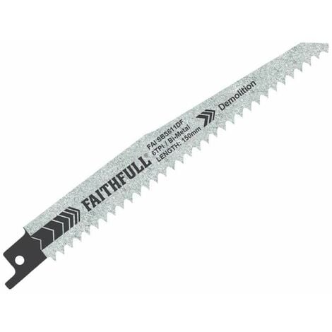 S Df Bi Metal Sabre Saw Blade Demolition Mm Tpi Pack Of