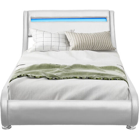 Lit Ava Pour Matelas X Sommier T Te De Lit Eclairage Led