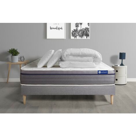 Ensemble Matelas Sommier Actimemo Zen 140 X 190 Cm 2 Oreillers Et