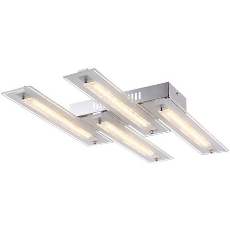 28 8 Watt LED Decken Lampe Wohnraum Beleuchtung Quadratisch Kristall