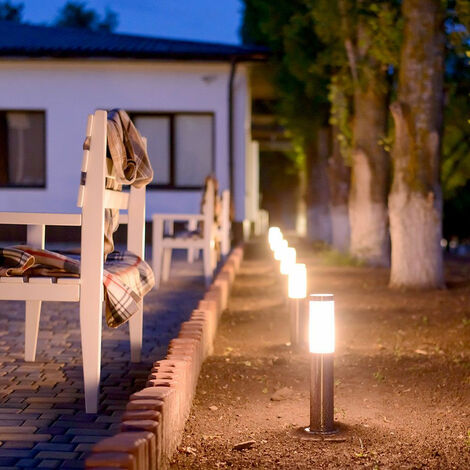 Smart Au En Steh Leuchte Edelstahl Sockel Lampe Garten Strahler App