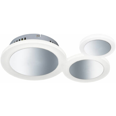 Led Decken Strahler Lampe Rund Wohn Ess Zimmer Beleuchtung Chrom Design