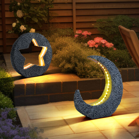 Led Solarleuchte Mond Au Enleuchte Garten Solarlampe Stern Gartenlampe