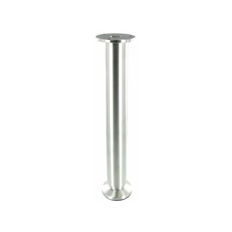 Cime Pied Lit Sommier Cylindrique R Glable Aluminium Bross Gris