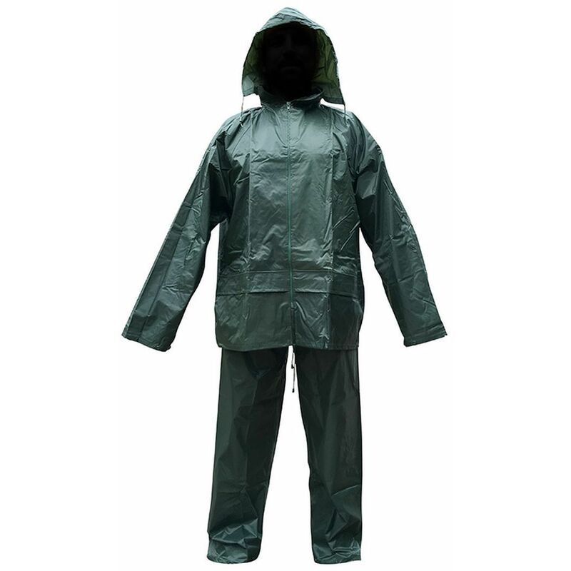 Rouchette Ensemble De Pluie Souple Veste Et Pantalon Averse Vert Xxl