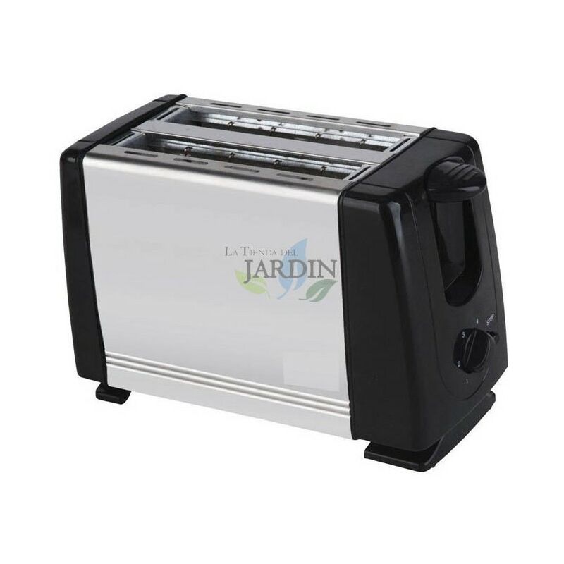 Tostador de pan 700W inoxidable 2 rebanadas diseño duradero y fácil de